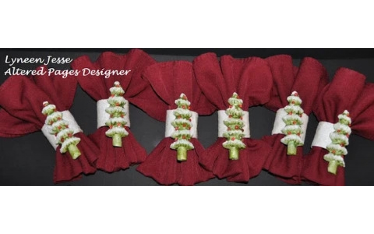 Fast Mache Christmas Tree Napkin Rings Designed By Lyneen Jesse